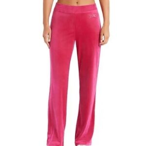 Juicy Couture Classic Velour Pink Bling Pants NEW